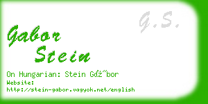 gabor stein business card